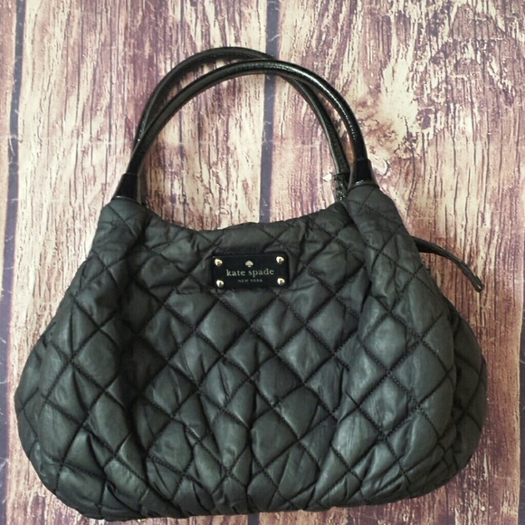 Kate Spade black quilted hobo shoulder bag - Picture 1 of 8
